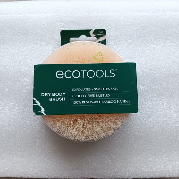 New Ecotools Dry Body Brush Bamboo Handle Synthetic Bristles Eco-Friendly Vegan - Picture 5 of 5
